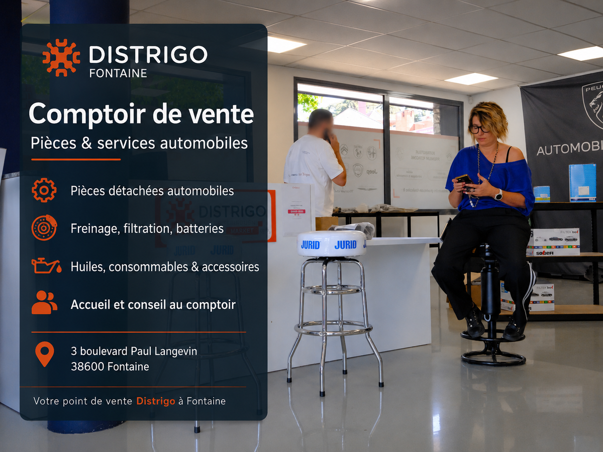 Comptoir DISTRIGO Fontaine pour pièces d’origine Peugeot et Citroën près de Grenoble